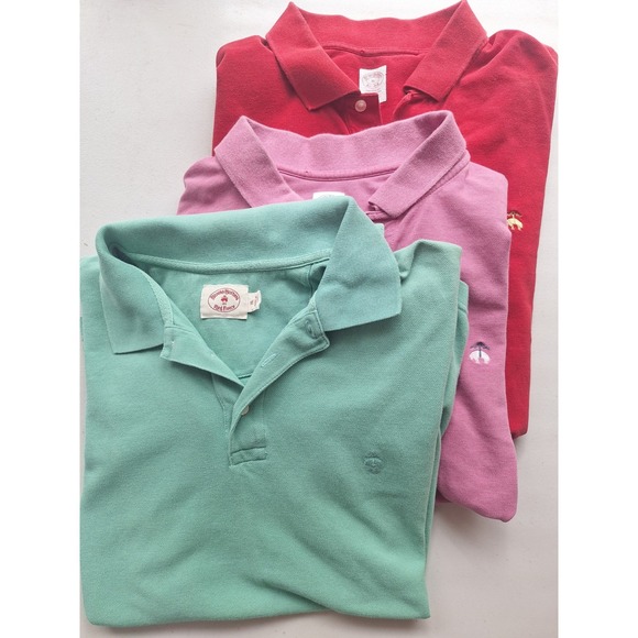 Brooks Brothers Other - Brooks Brothers Male Performance Polo Lot of 3 XL Supima Cotton Red Pink Green
